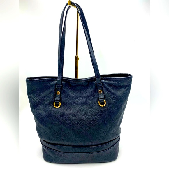 Auth Louis Vuitton Navy Blue Empriente Monogram Shopper Tote Bag - Picture 10 of 16